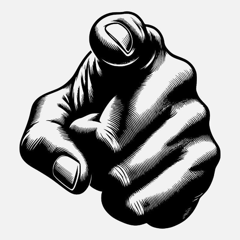Blickfang Zeigefinger als Handgeste
