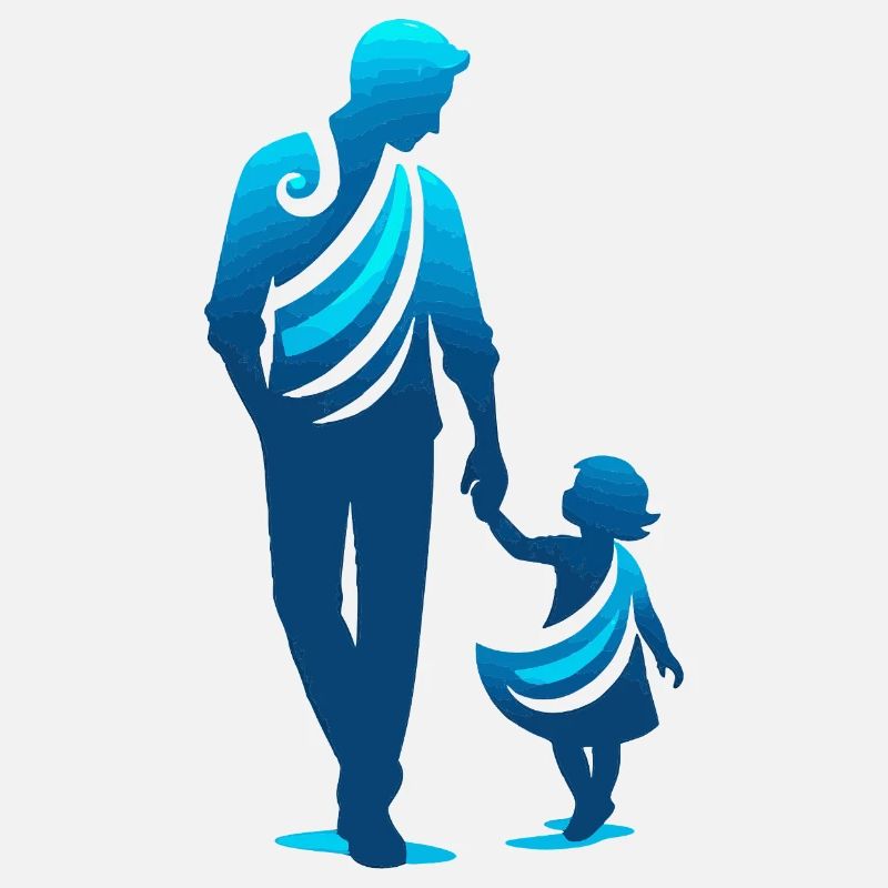 Schlichtes Vater - Tochter Design