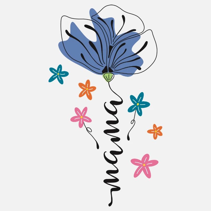 Mama – Blumen Design 🌸💙
