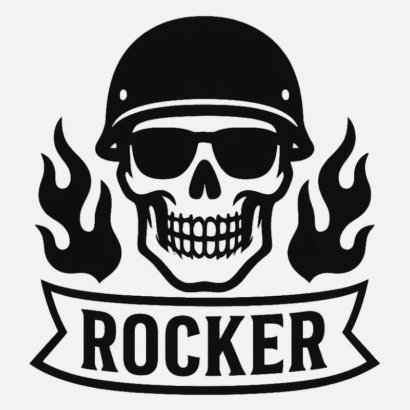 Flammen Skull Rocker