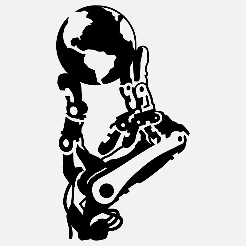 Globe in robot hand