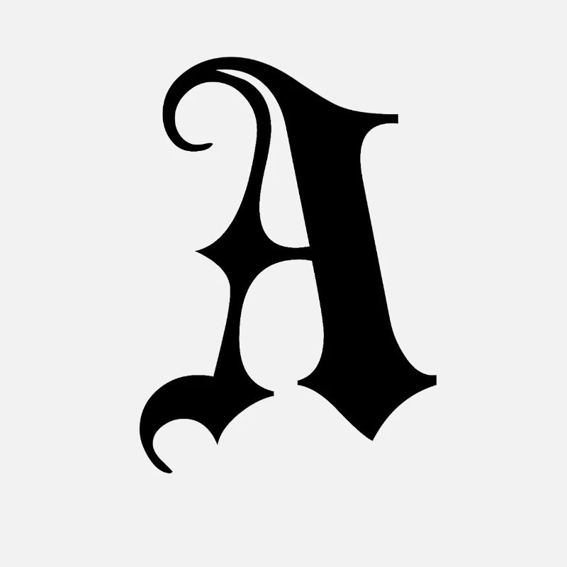 Ornate Gothic A monogram