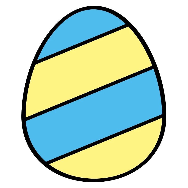 Osterei gestreift