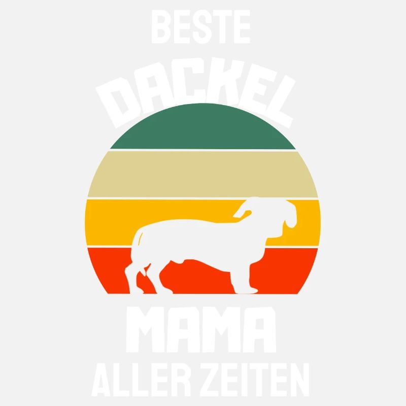 Hunde Mama Hundebesitzer Muttertag Retro Dackel