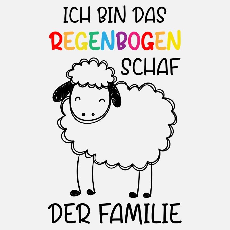 Ich bin das Regenbogen Schaf der Familie