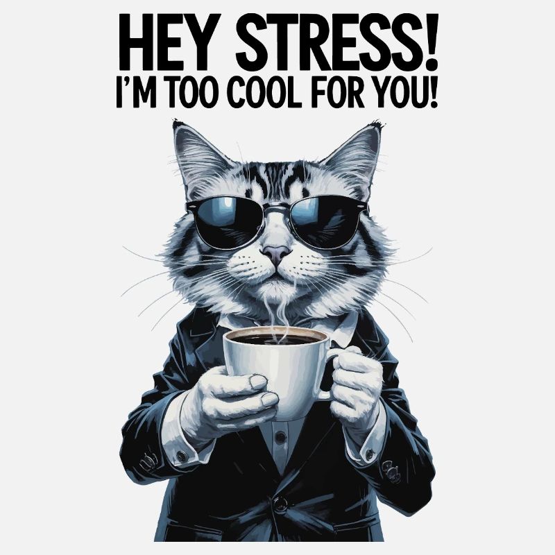 Chat sans stress avec du café