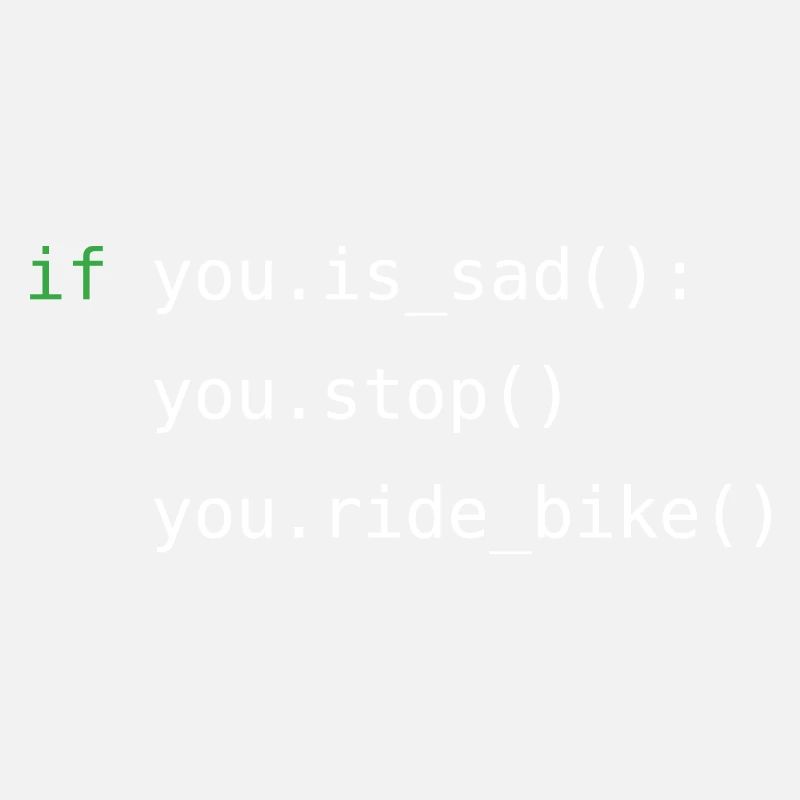 Python code | Fahrrad fahren | Programmierer | Dev