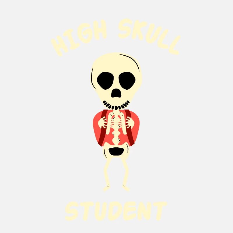 High Skull Student, Skeleton School Pun