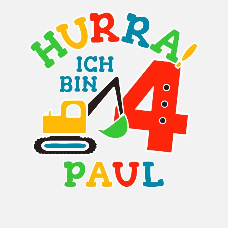 Name Paul 4. Geburtstag Personalisiert