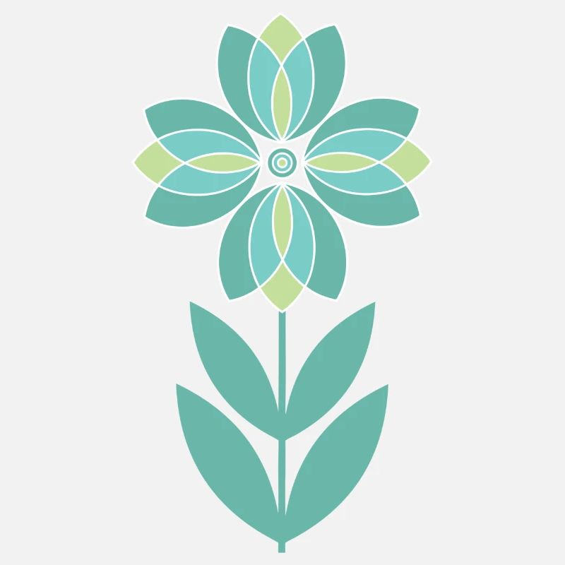Fleur verte du milieu du siècle