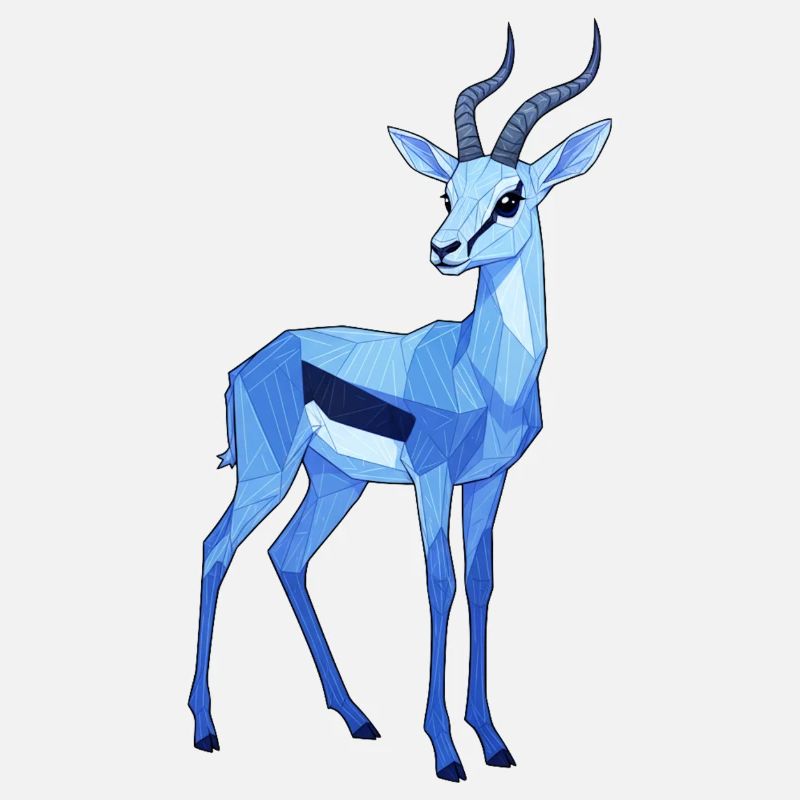 Blauer Geo-Rehbock