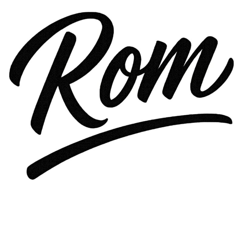 Rom Script Schriftzug Unterlinie