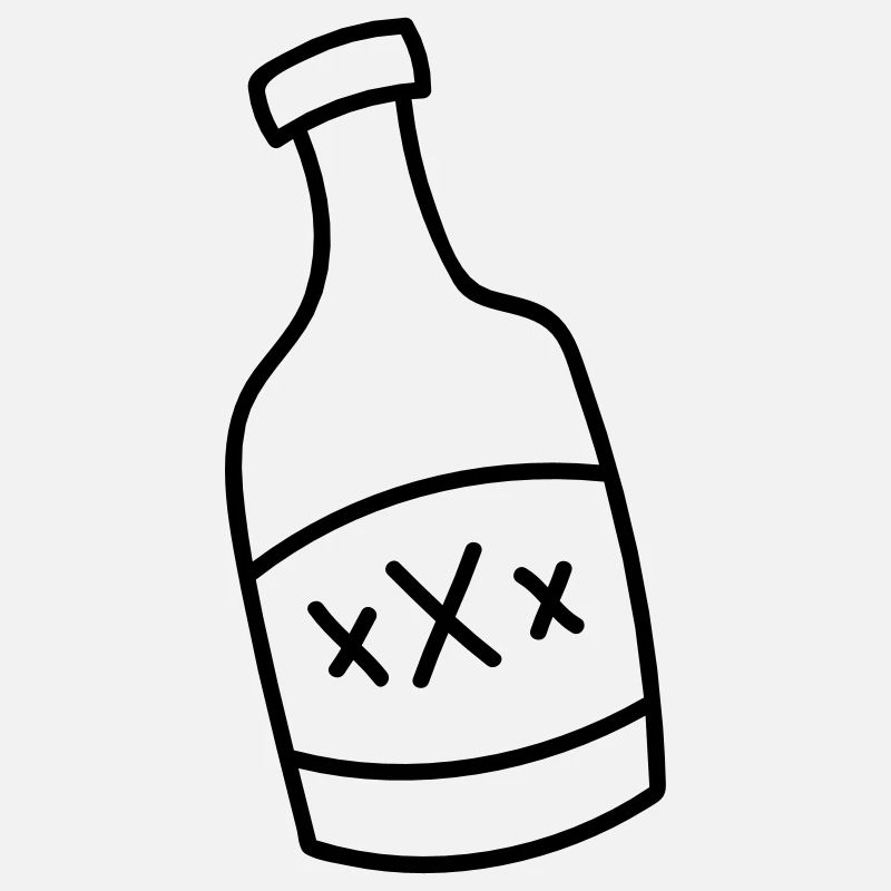 Flasche mit Schnaps