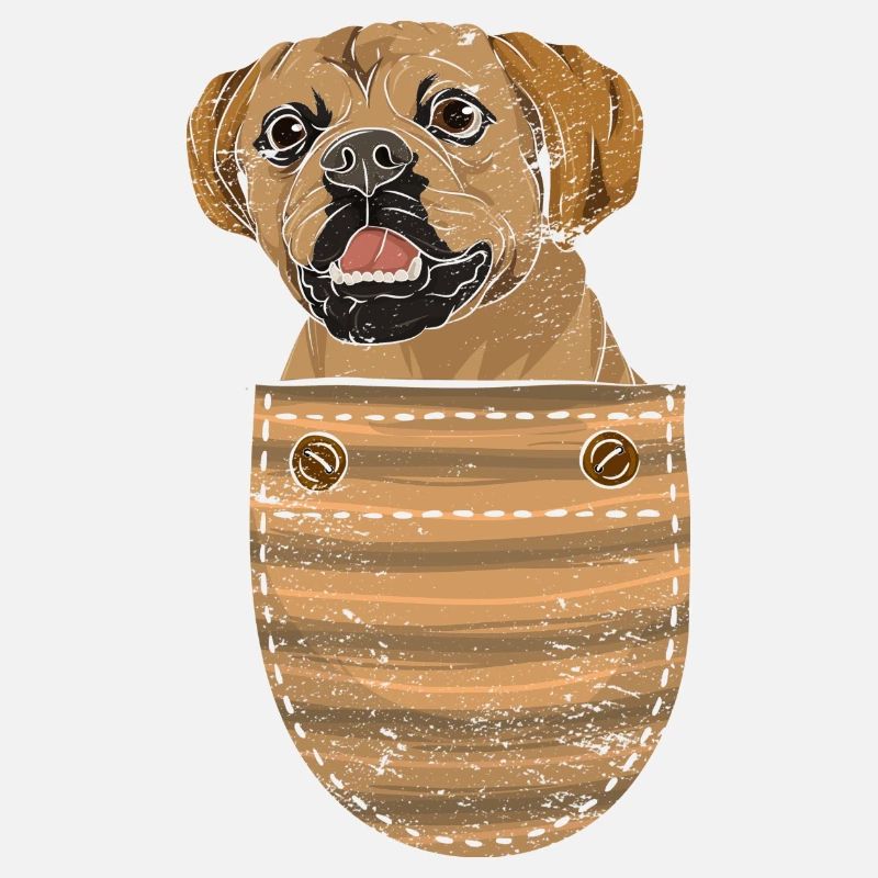 Hundefreund Hunde Brusttasche Geschenk Puggle