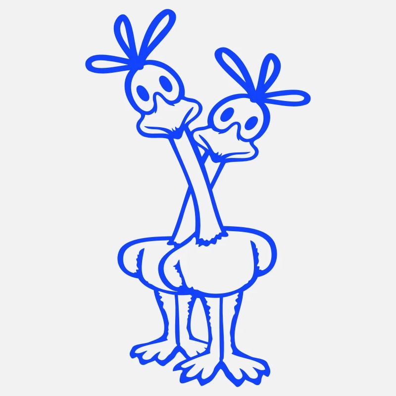 2 Road Runner Couple Coucou Oiseau Long Cou