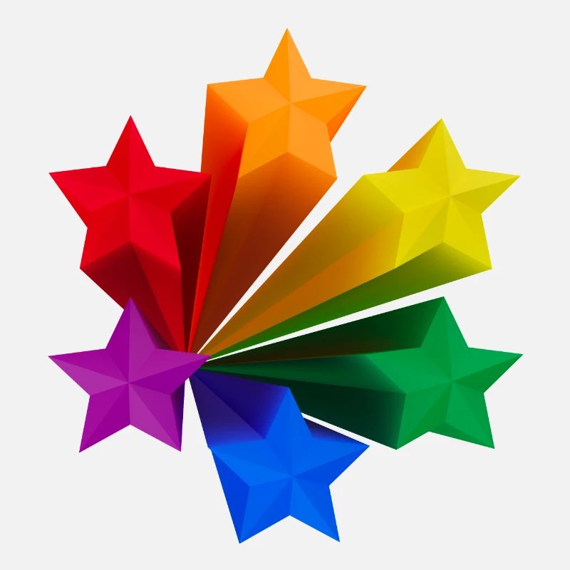 Dynamische Regenbogen-Sterne LGBT