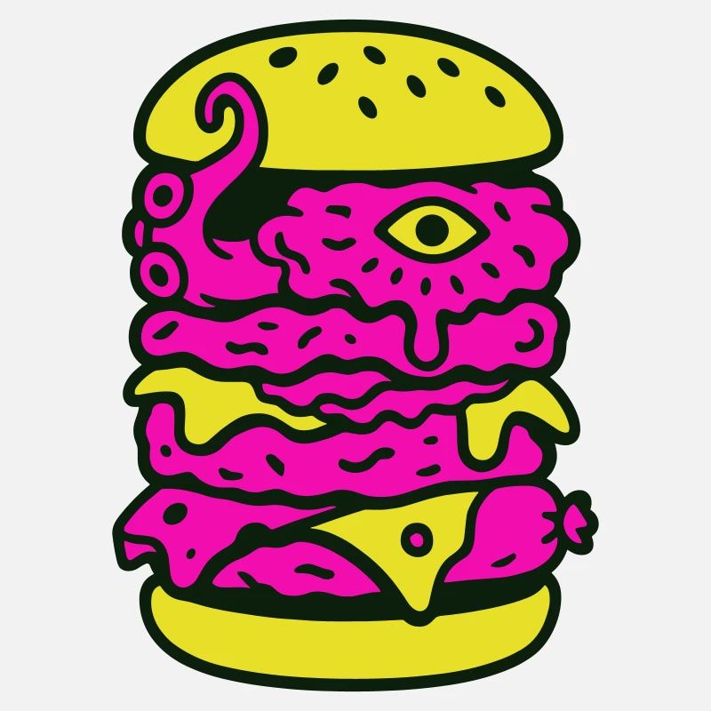 Monster Burger dans le style Pop Art