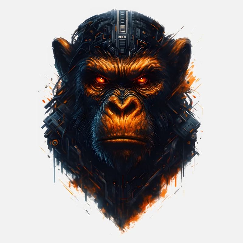 Cyberpunk Affe