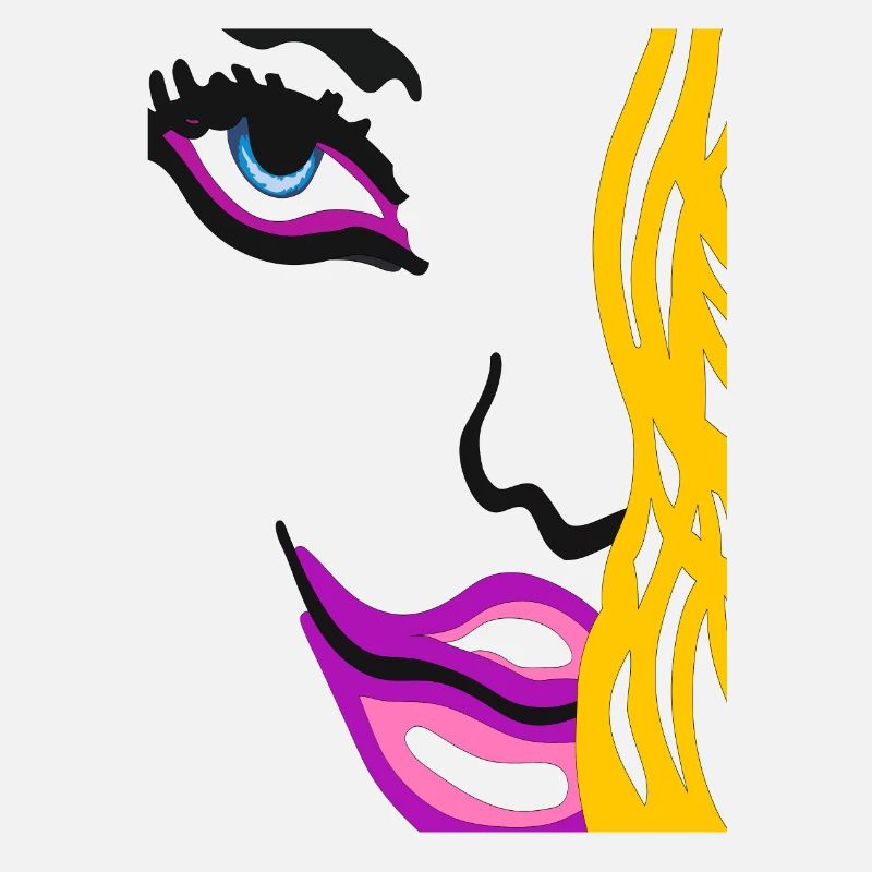 Eyes on Face Graffiti Style - Art Face