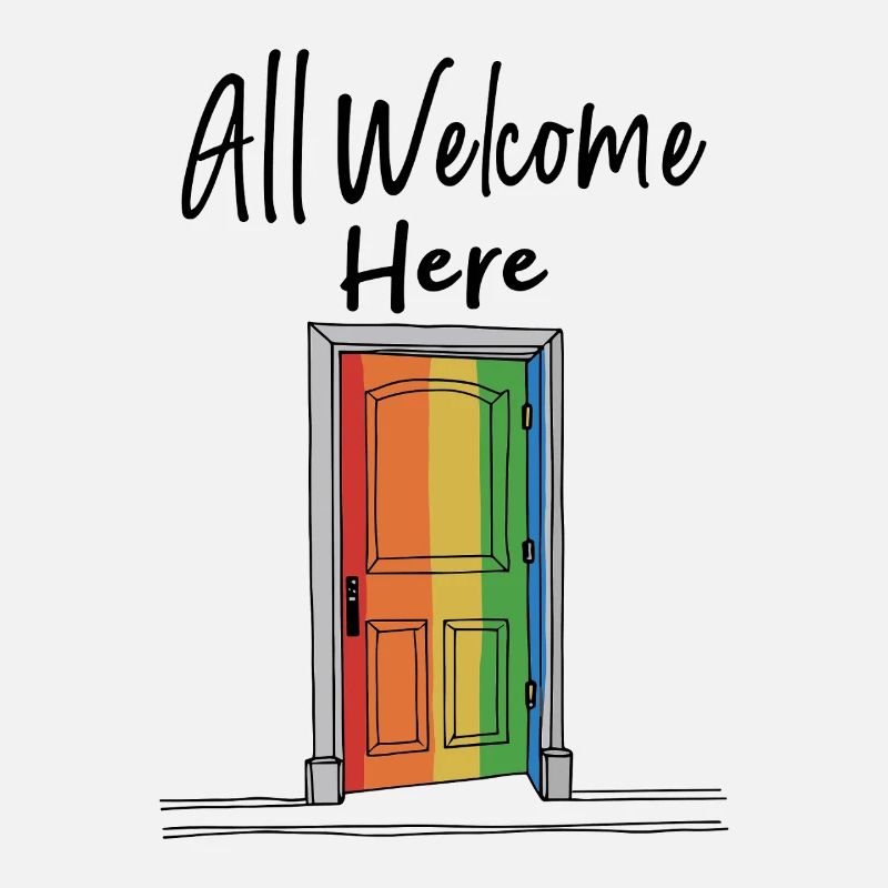 All Welcome Here Rainbow Welcome