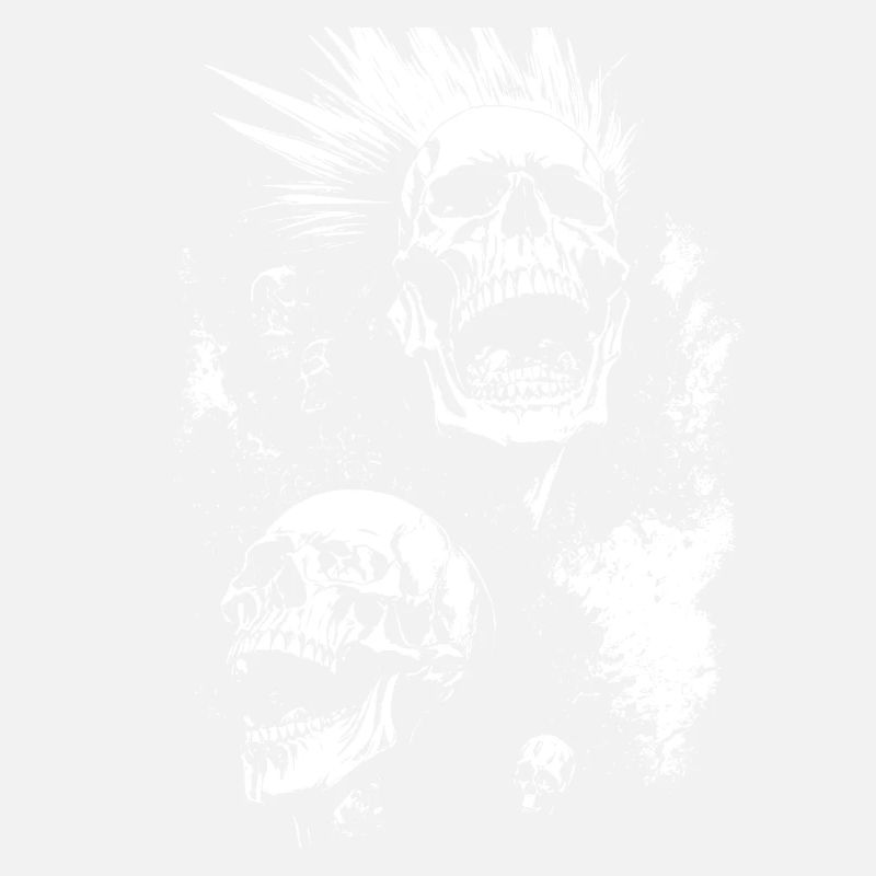 Anarchy Fan Skull avec Mohawk Crazy Antisocial Pu