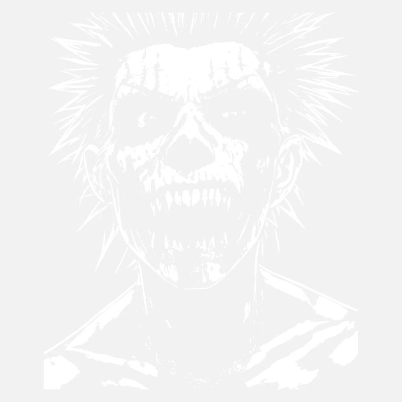 Anarchy Fan Skull avec Mohawk Crazy Antisocial Pu