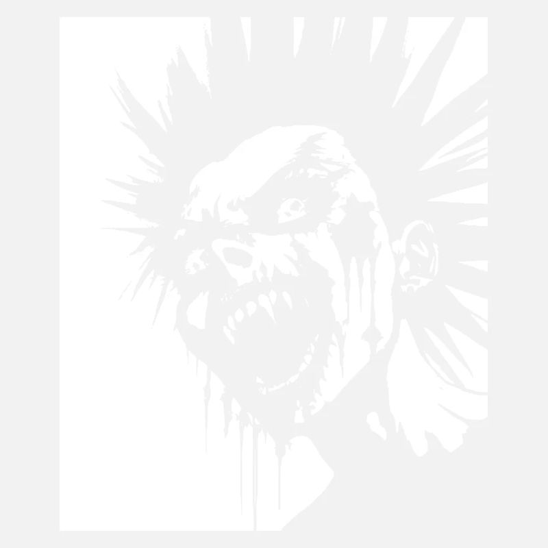 Horror-Fan-Schädel mit Mohawk Crazy Punkrocker Wortspiel