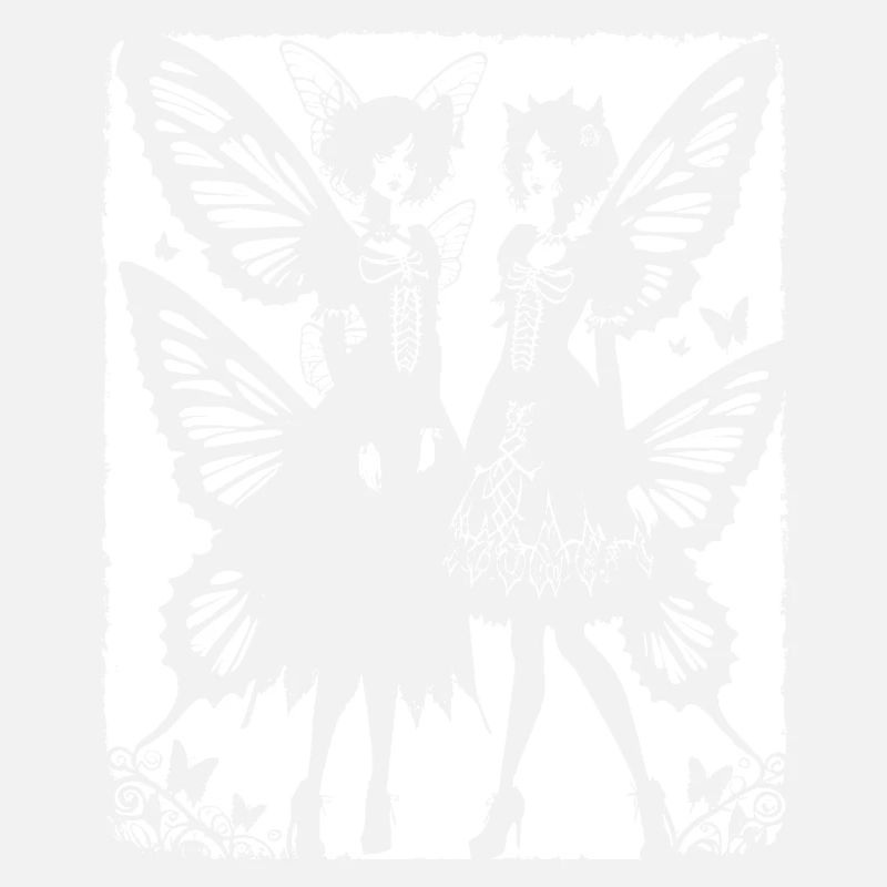 Fairycore Ästhetik Skelett Fee Goth Gothic G