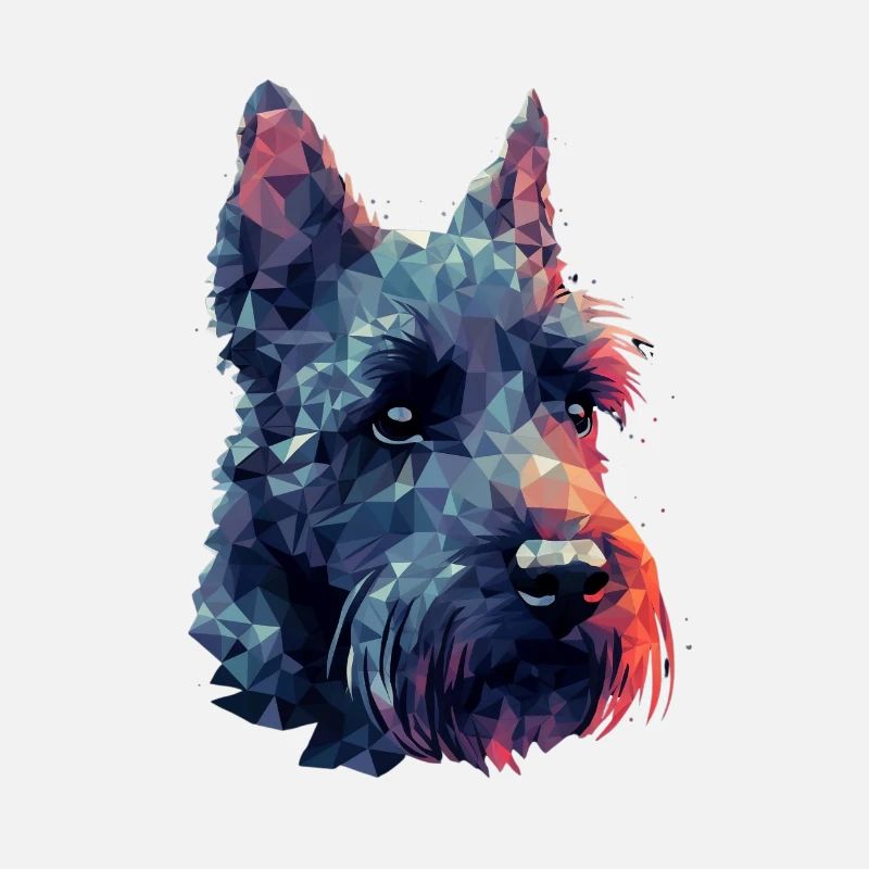 Colorful Scottish-terrier art design