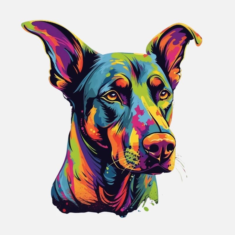 Bunter Dobermann