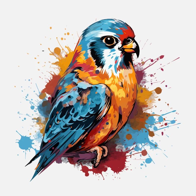 Buntfalke Farbkleckse Farbspritzer