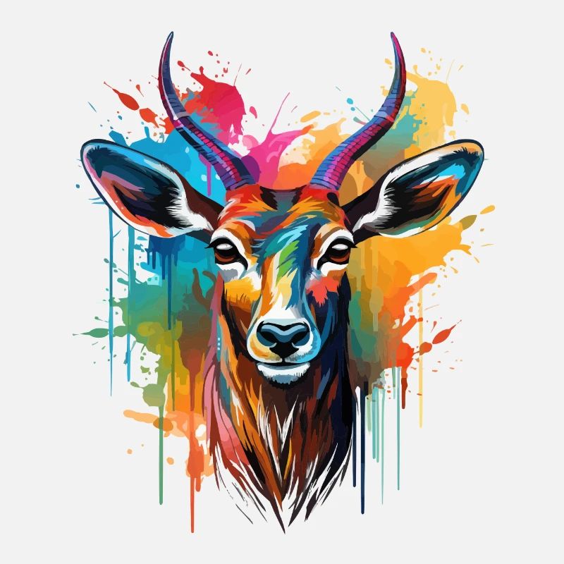 Éclaboussures colorées d’Impala d’éclaboussures de peinture