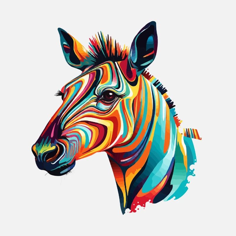 Okapi coloré éclaboussures d’éclaboussures de peinture