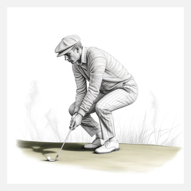 Golfspieler mit Minischläger