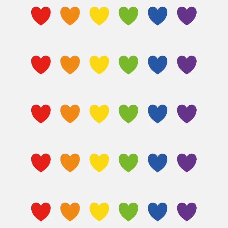 Regenbogen-Pride-Herzen