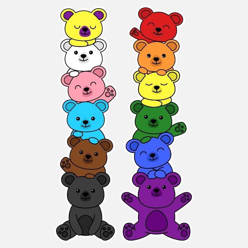 Pride Progress Flag Bears for Equality
