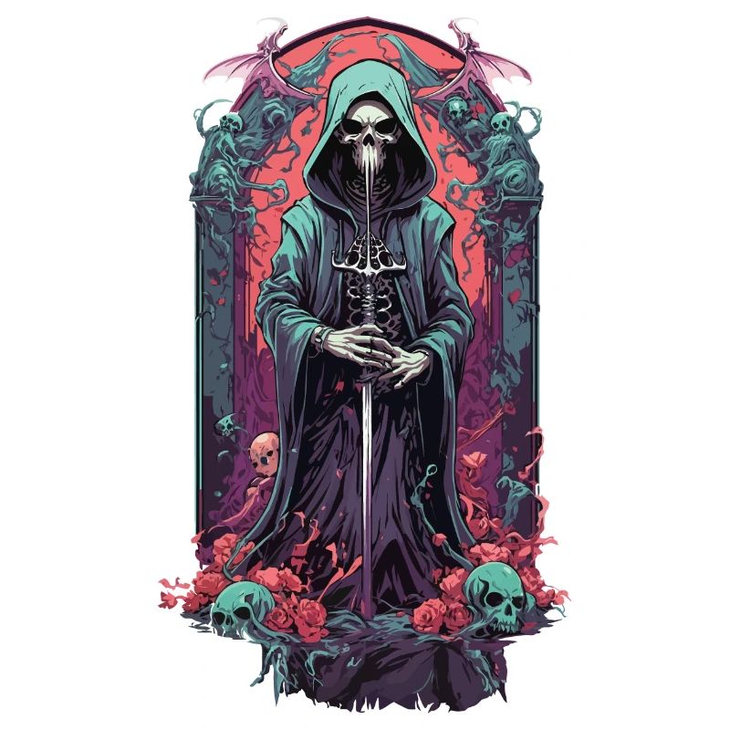 Gothic Grim Reaper Pastel Grim Reaper Design