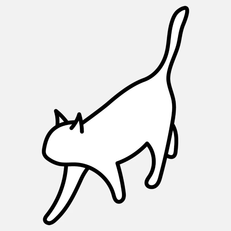 Chat blanc isométrique