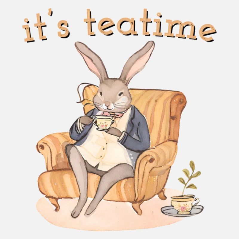 Lapin Hélène : Pause thé dans l’élégance