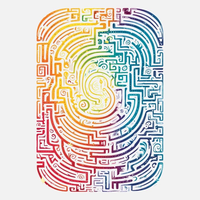 Cooles, surreales Regenbogen Retro Rohre Muster