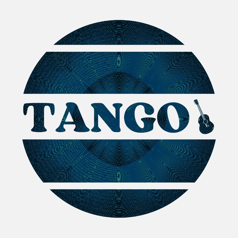 Design de tango bleu pour danseurs de tango