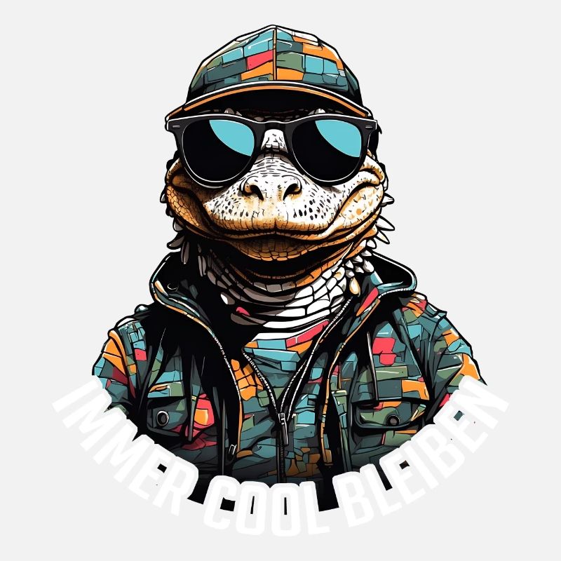 Cool alligator crocodile with sunglasses