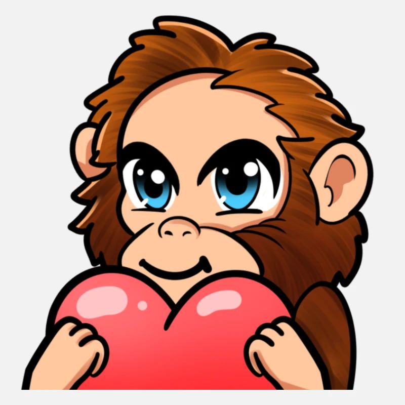 Affe mit Herz
