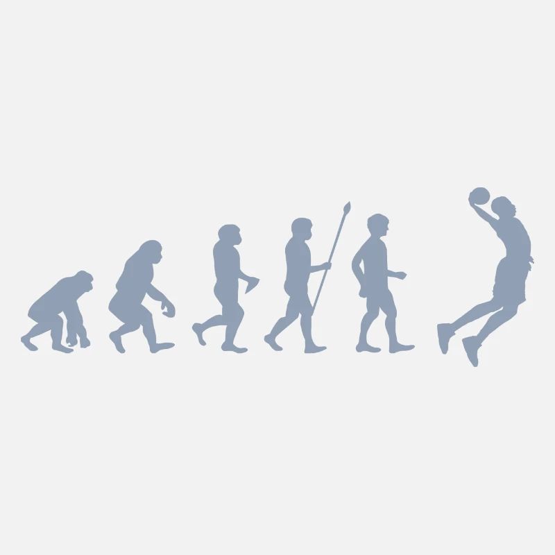 basketball Evolution - Basketballer beim Dunking