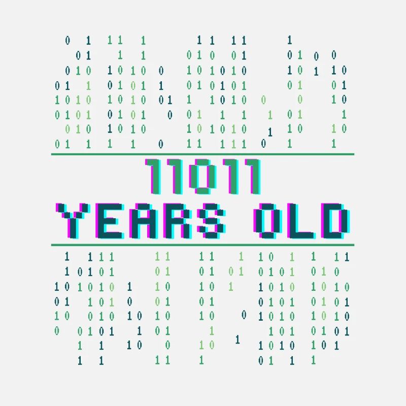 27. Geburtstag 27 Jahre alt Binärcode Coder