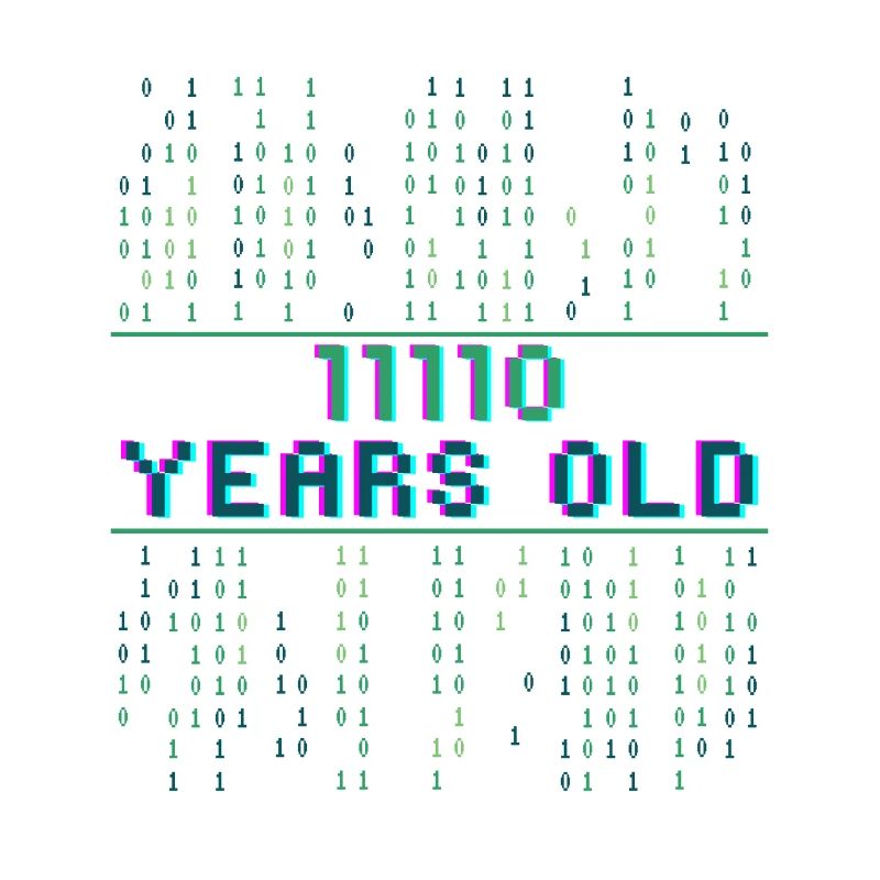 30e anniversaire 30 ans Code binaire Informatique