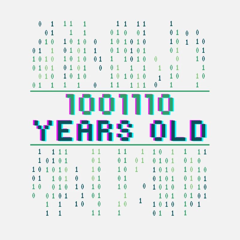 78e anniversaire 78 ans Code binaire Informatique