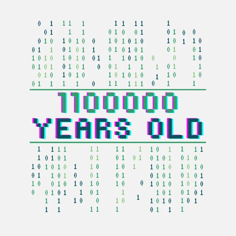 96e anniversaire 96 ans Code binaire Informatique