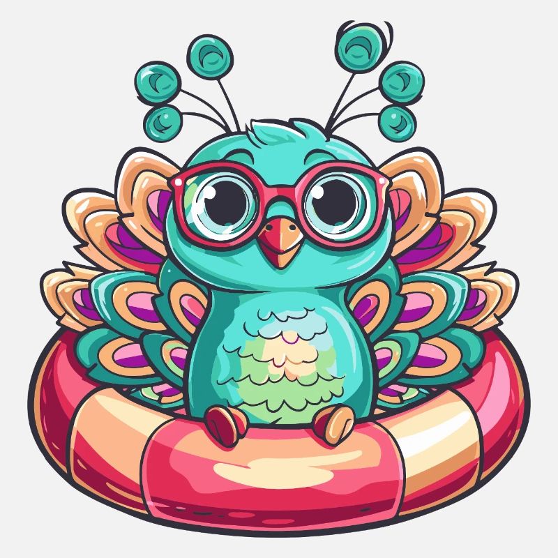 Peacock Bird Comic Cool