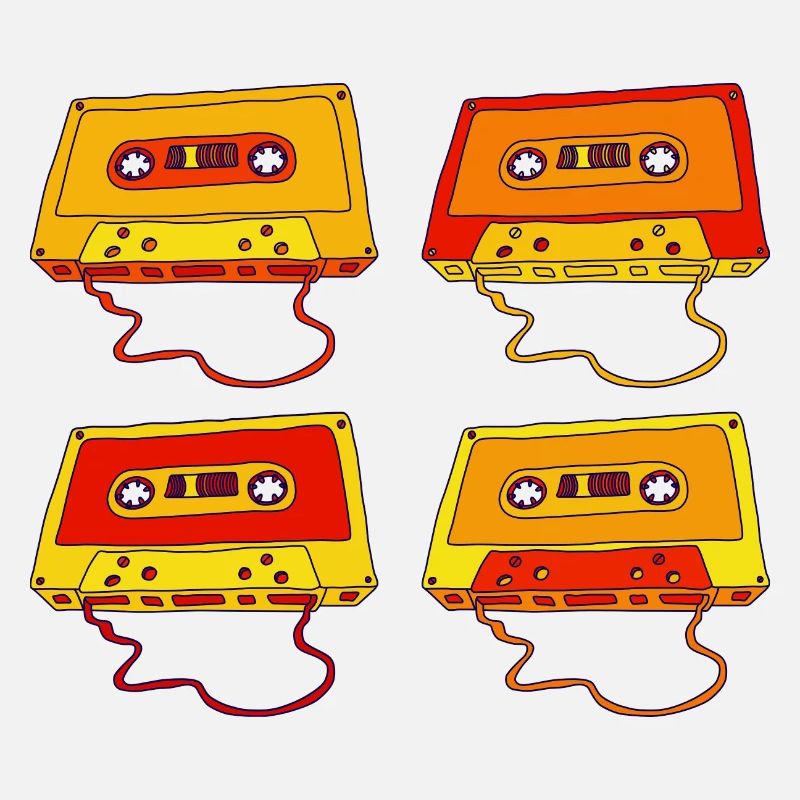 Cassette Compact Cassette Magnétique Bande rétro